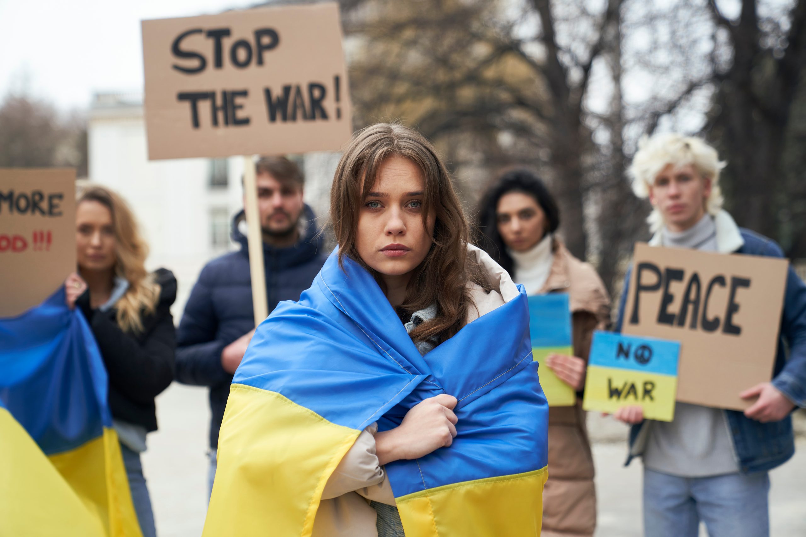 Demo gegen den Krieg in der Ukraine.